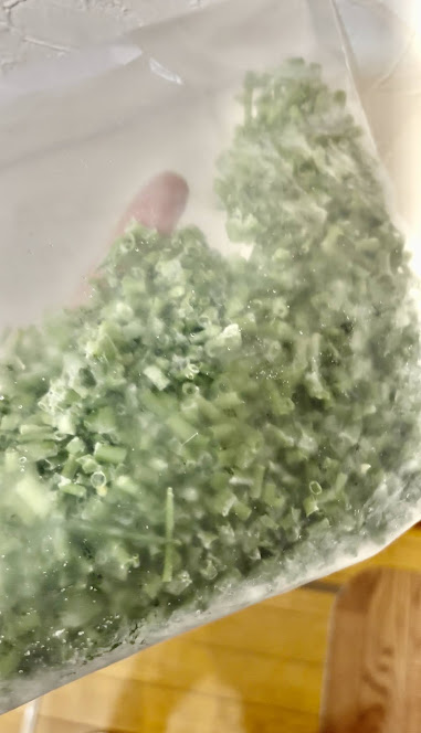 わけぎを冷凍した画像